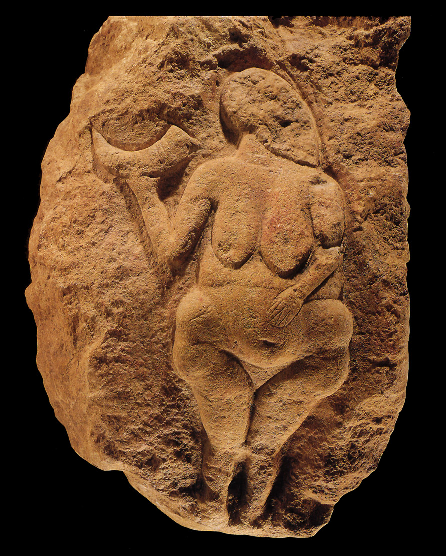 Venus of Laussel stone sculpture