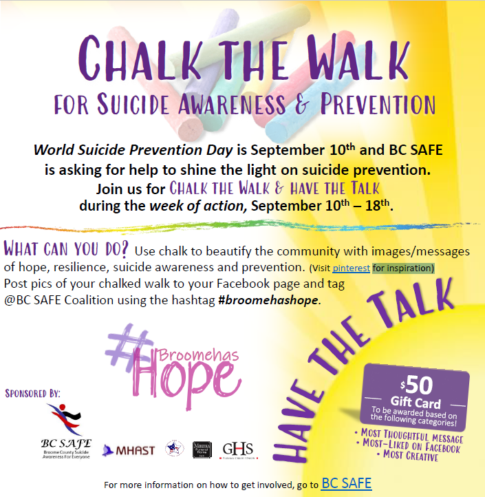 Chalk the Walk & Have the Talk for Suicide Awareness and Prevention ...