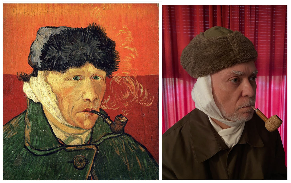 van gogh self portrait with bandaged ear costume